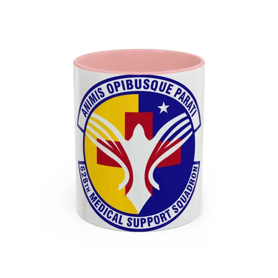 628th Medical Support Squadron (U.S. Air Force) Accent Coffee Mug 11oz Pink - Go Mug Yourself