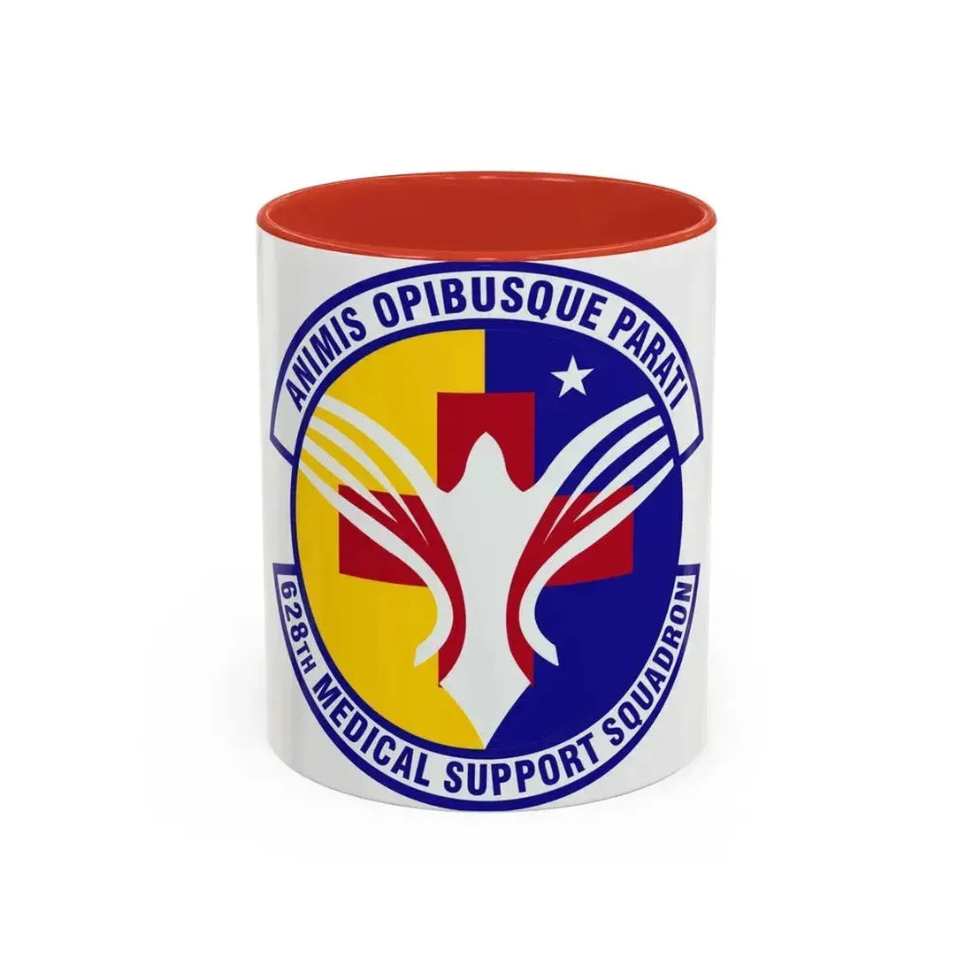628th Medical Support Squadron (U.S. Air Force) Accent Coffee Mug 11oz Red - Go Mug Yourself