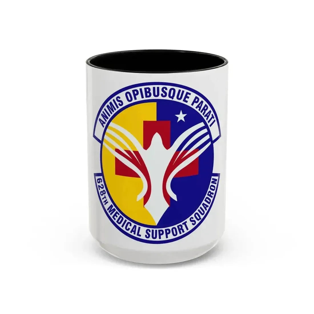 628th Medical Support Squadron (U.S. Air Force) Accent Coffee Mug 15oz Black - Go Mug Yourself