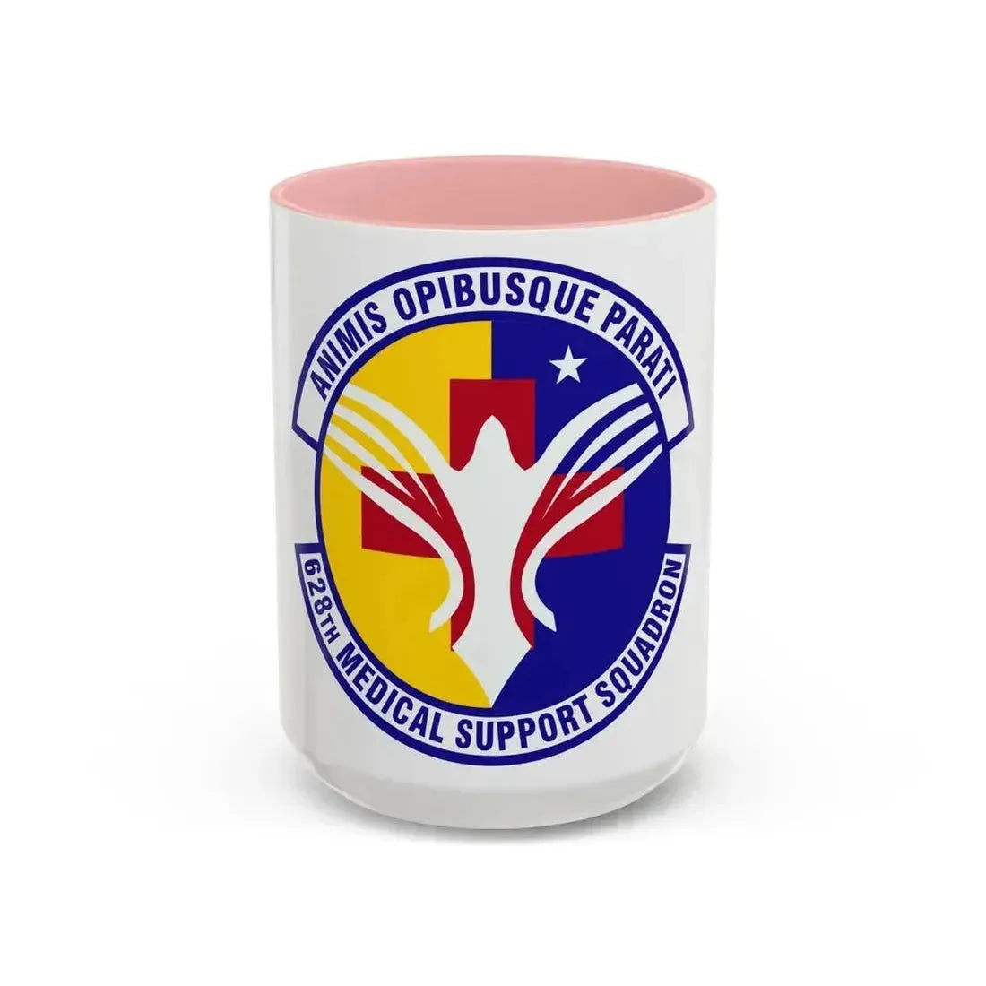 628th Medical Support Squadron (U.S. Air Force) Accent Coffee Mug 15oz Pink - Go Mug Yourself
