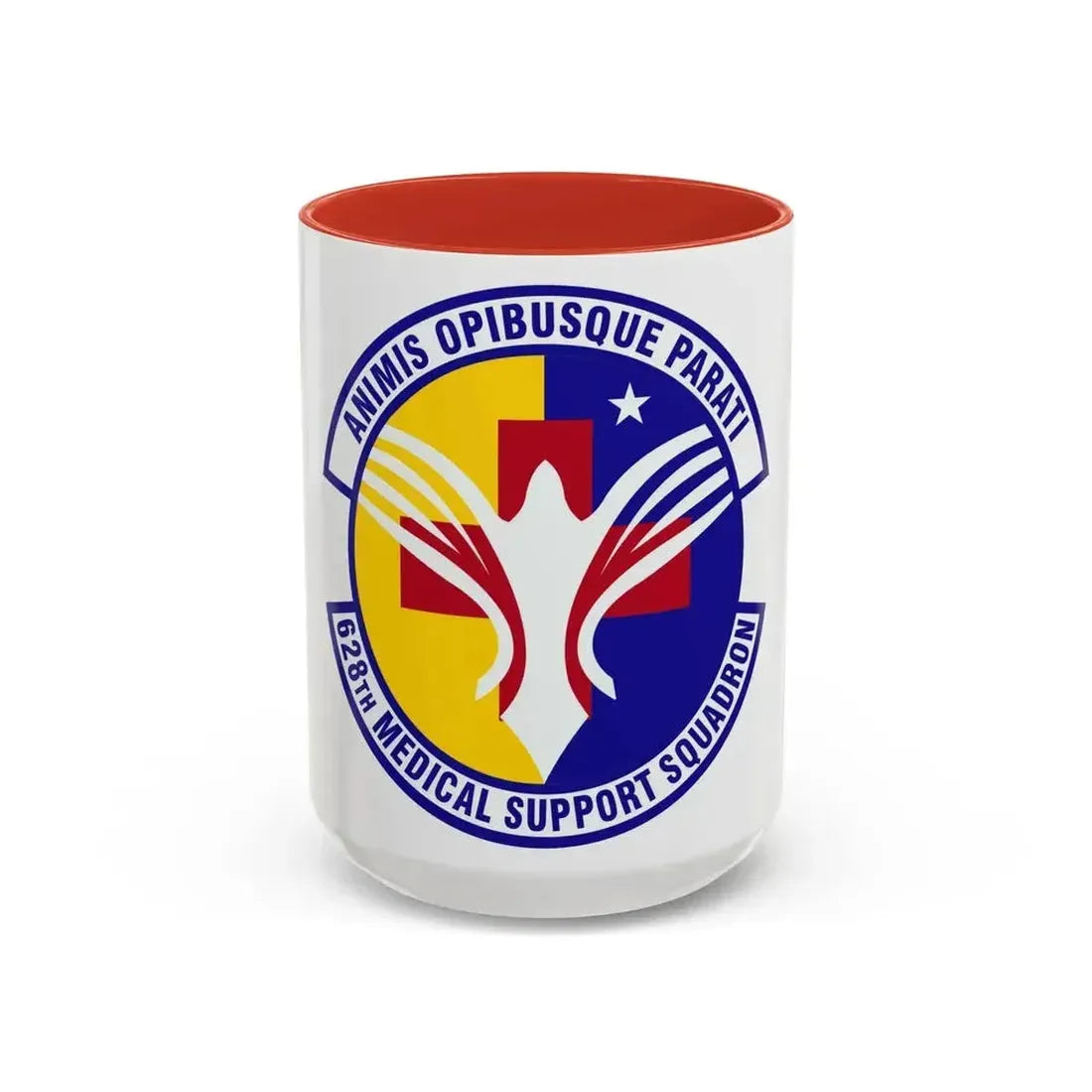 628th Medical Support Squadron (U.S. Air Force) Accent Coffee Mug 15oz Red - Go Mug Yourself