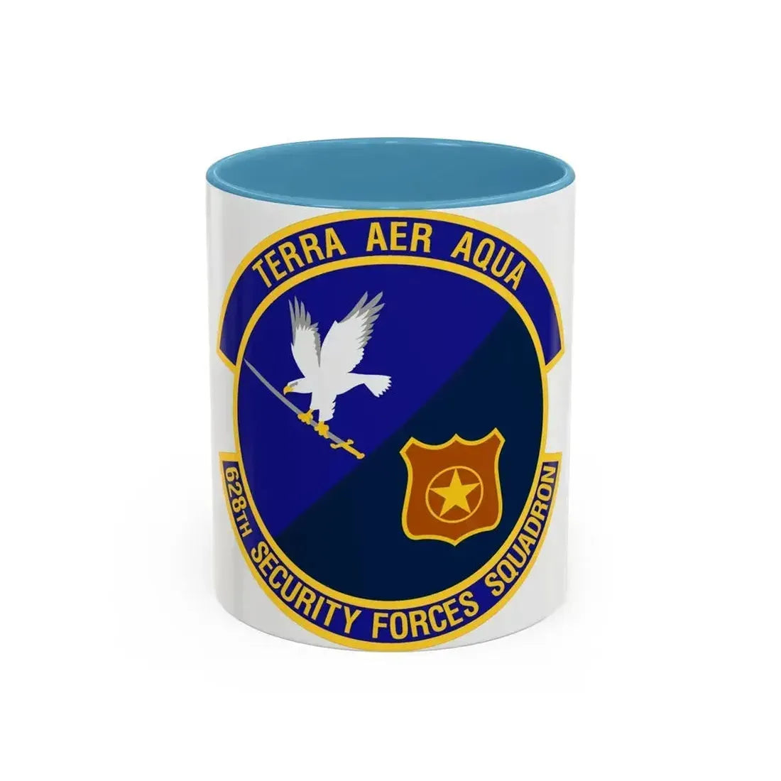 628th Security Forces Squadron (U.S. Air Force) Accent Coffee Mug 11oz Light Blue - Go Mug Yourself
