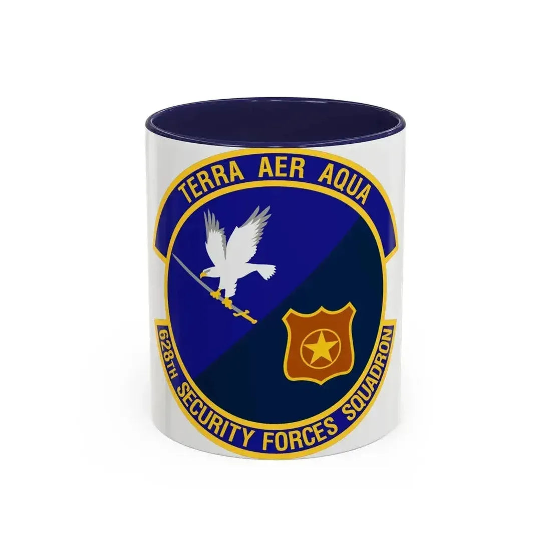 628th Security Forces Squadron (U.S. Air Force) Accent Coffee Mug 11oz Navy - Go Mug Yourself