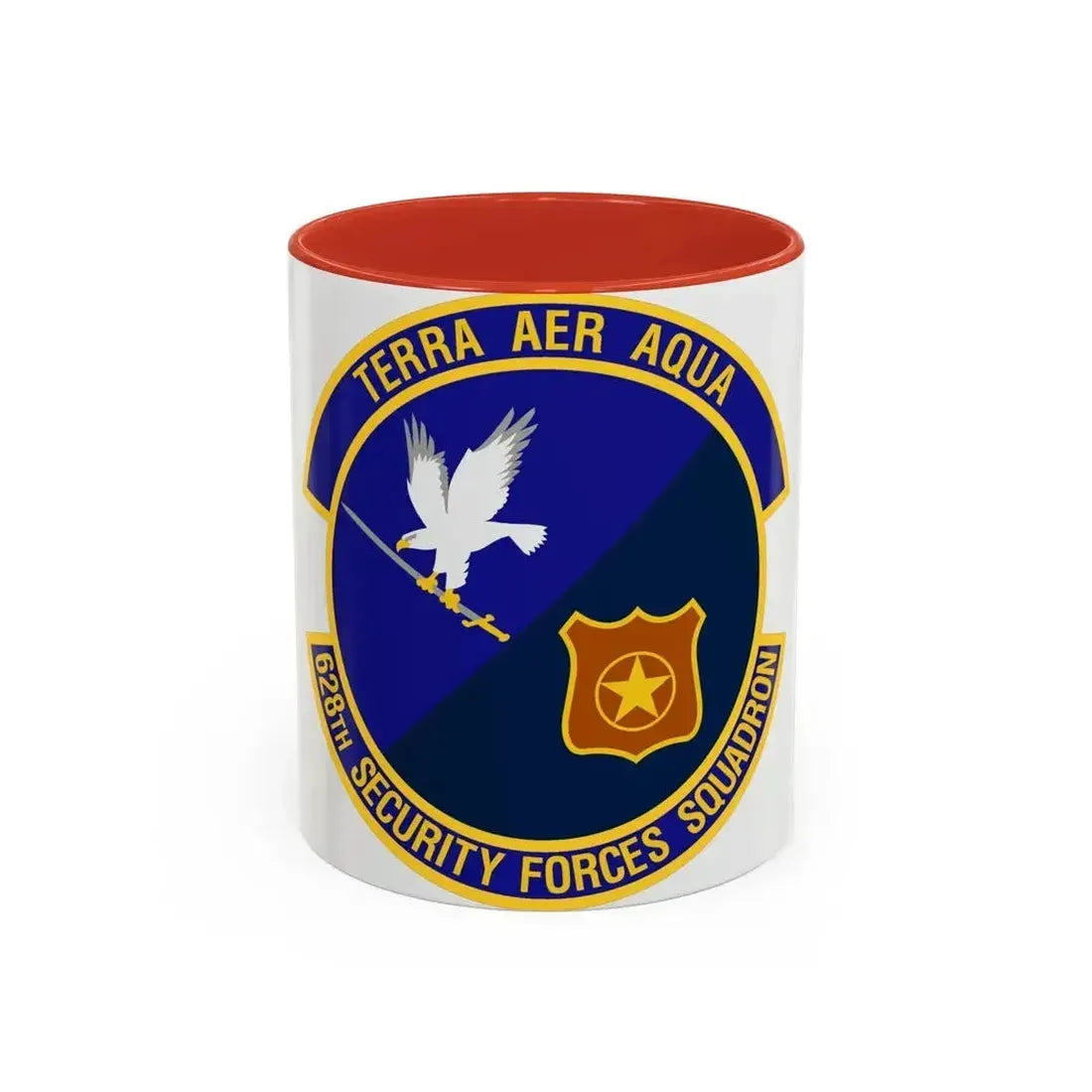 628th Security Forces Squadron (U.S. Air Force) Accent Coffee Mug 11oz Red - Go Mug Yourself
