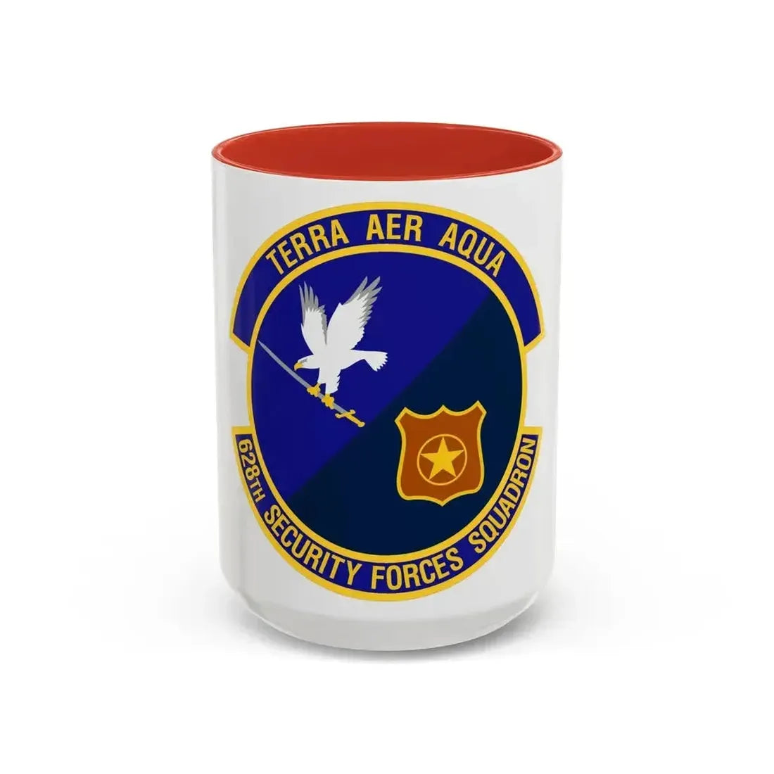 628th Security Forces Squadron (U.S. Air Force) Accent Coffee Mug 15oz Red - Go Mug Yourself