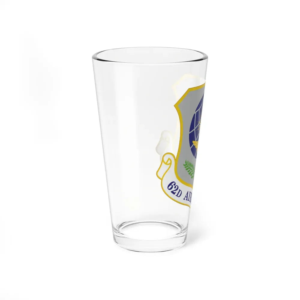 62d Airlift Wing (U.S. Air Force) Pint Glass 16oz - Go Mug Yourself