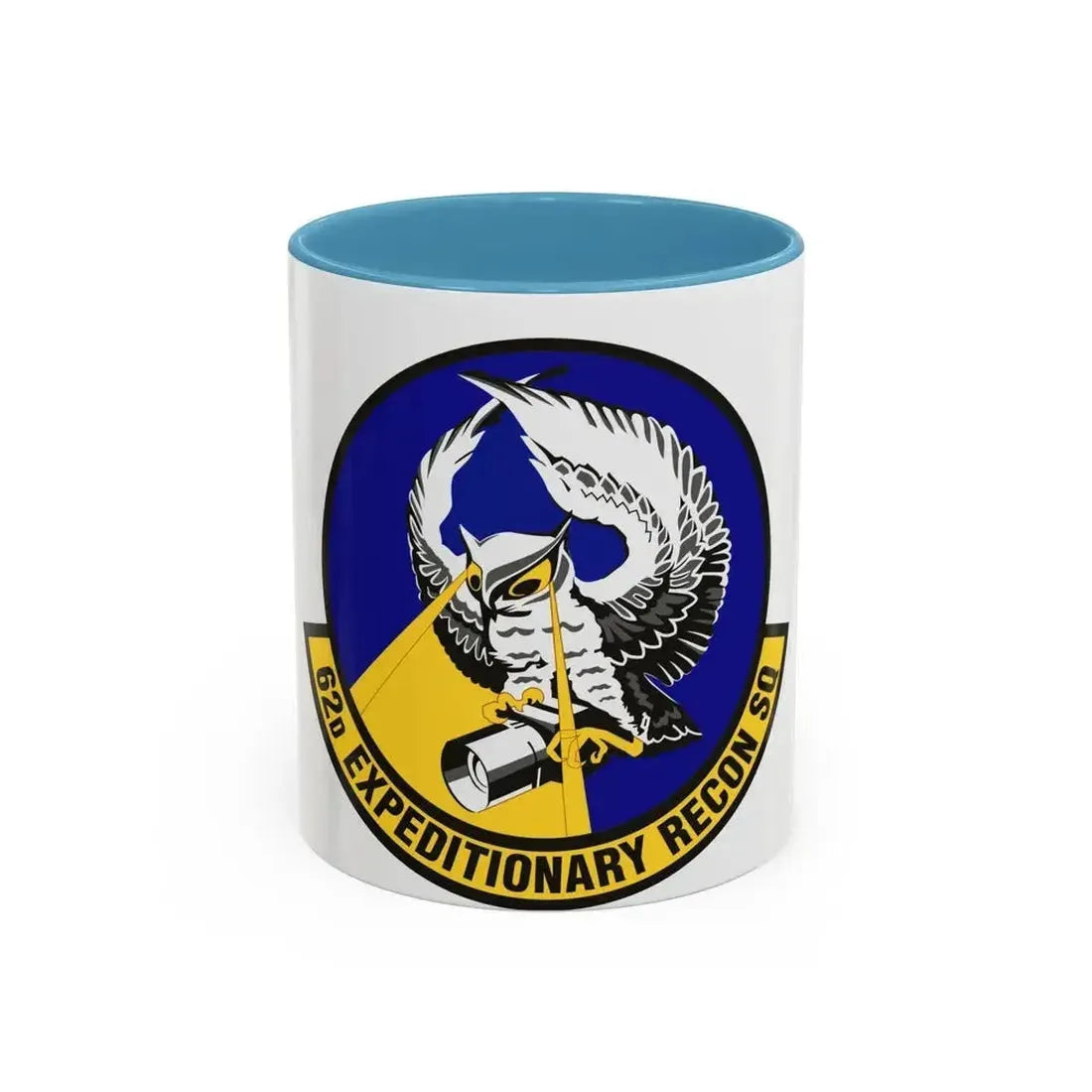 62d Expeditionary Reconnaissance Squadron (U.S. Air Force) Accent Coffee Mug 11oz Light Blue - Go Mug Yourself