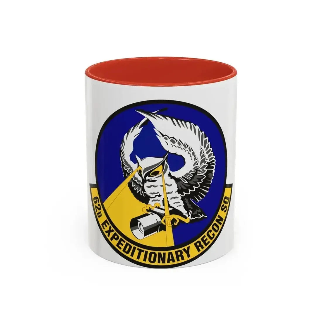 62d Expeditionary Reconnaissance Squadron (U.S. Air Force) Accent Coffee Mug 11oz Red - Go Mug Yourself