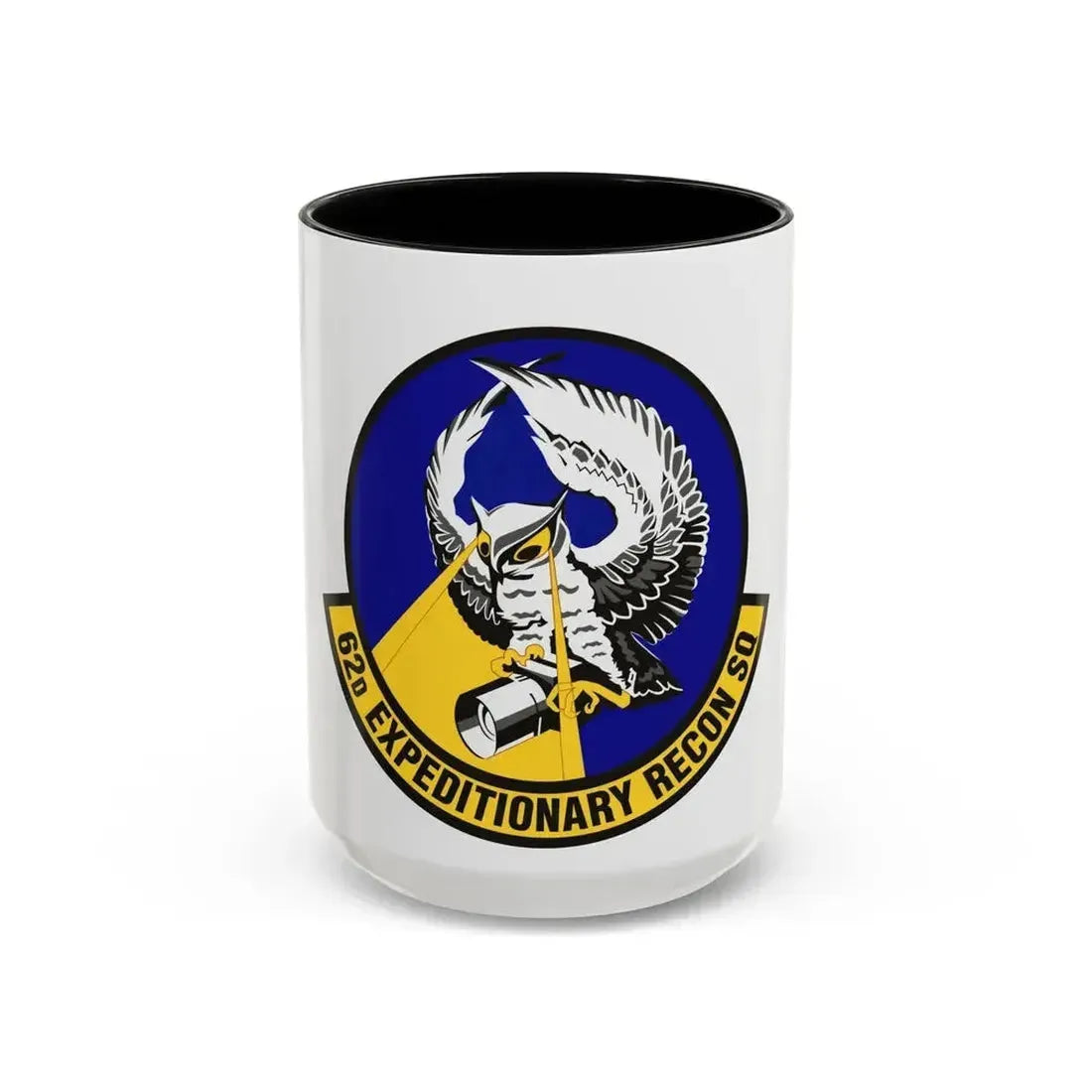 62d Expeditionary Reconnaissance Squadron (U.S. Air Force) Accent Coffee Mug 15oz Black - Go Mug Yourself
