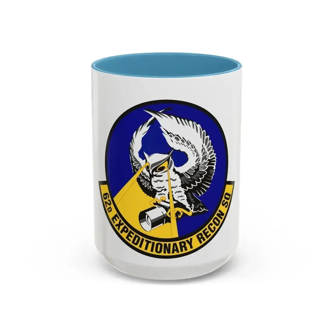 62d Expeditionary Reconnaissance Squadron (U.S. Air Force) Accent Coffee Mug 15oz Light Blue - Go Mug Yourself
