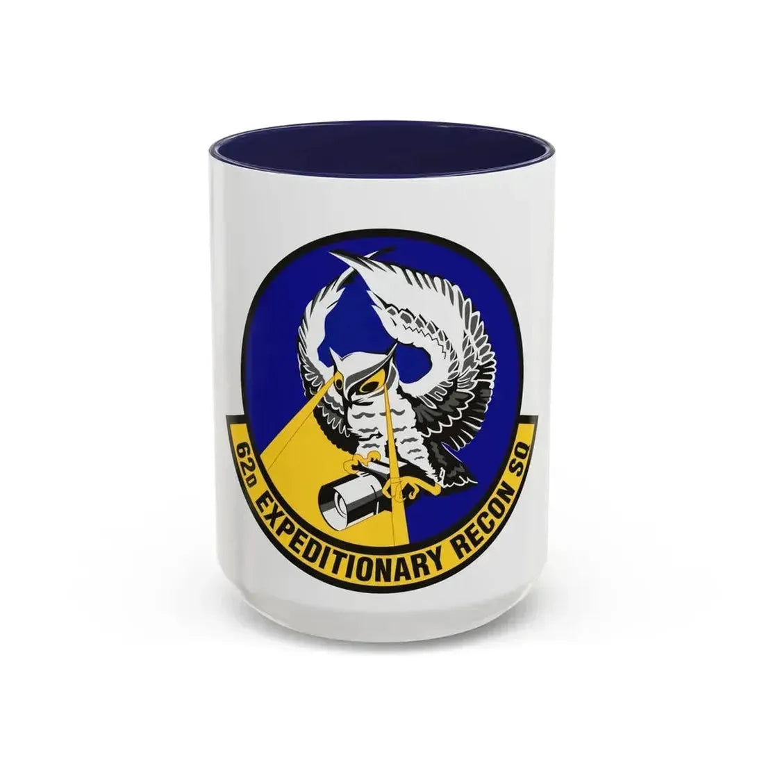 62d Expeditionary Reconnaissance Squadron (U.S. Air Force) Accent Coffee Mug 15oz Navy - Go Mug Yourself