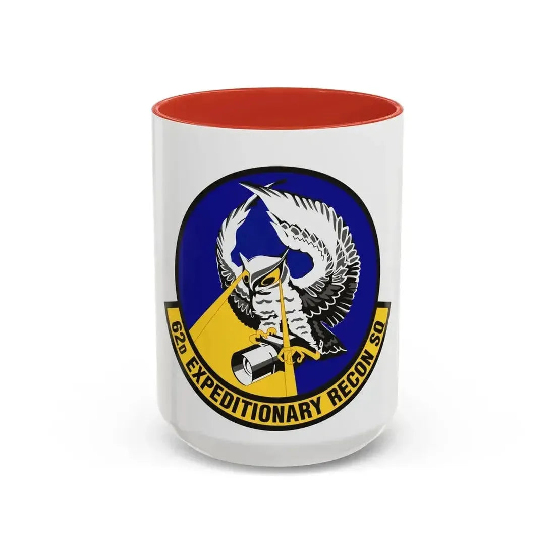 62d Expeditionary Reconnaissance Squadron (U.S. Air Force) Accent Coffee Mug 15oz Red - Go Mug Yourself