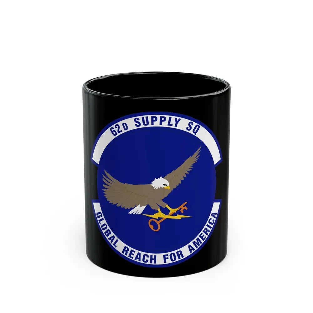62d Supply Squadron (U.S. Air Force) Black Coffee Mug 11oz - Go Mug Yourself