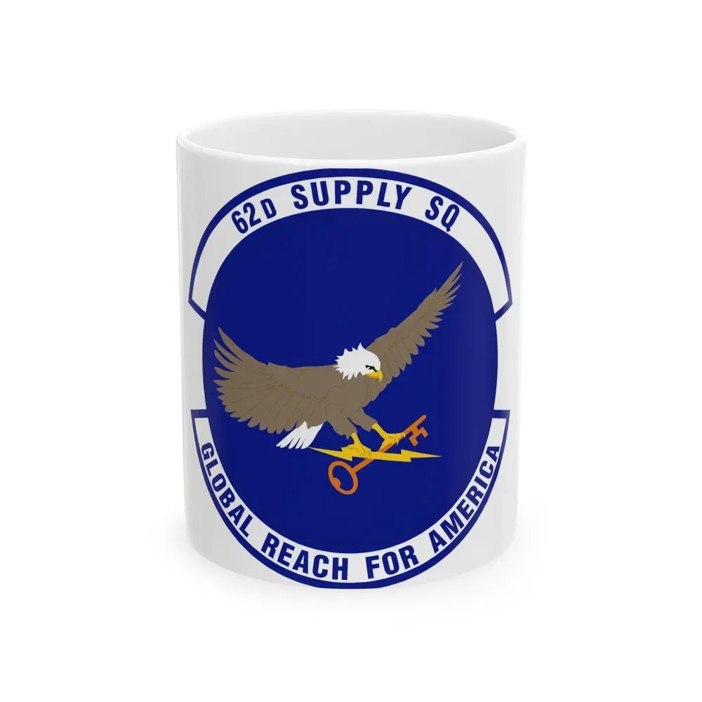62d Supply Squadron (U.S. Air Force) White Coffee Mug 11oz - Go Mug Yourself