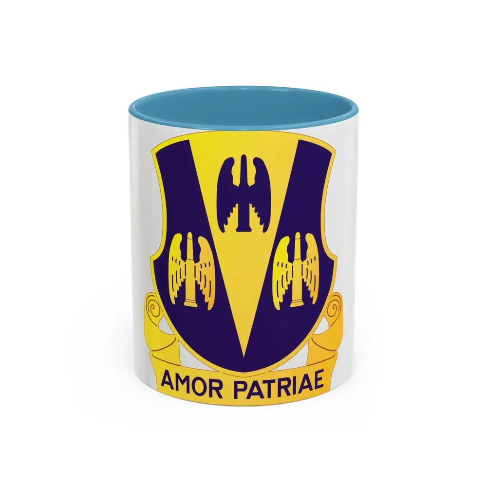63 Antiaircraft Artillery Battalion (U.S. Army) Accent Coffee Mug 11oz Light Blue - Go Mug Yourself