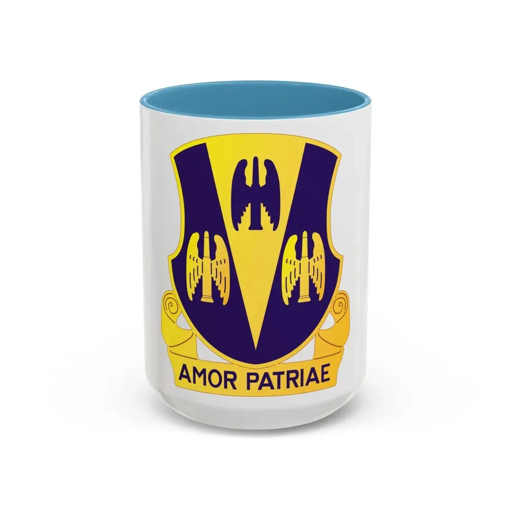 63 Antiaircraft Artillery Battalion (U.S. Army) Accent Coffee Mug 15oz Light Blue - Go Mug Yourself
