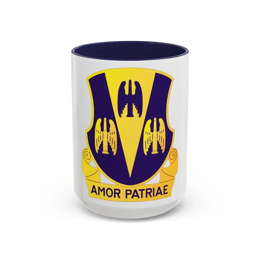 63 Antiaircraft Artillery Battalion (U.S. Army) Accent Coffee Mug 15oz Navy - Go Mug Yourself