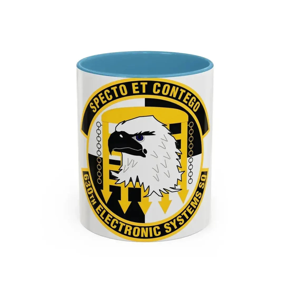 630th Electronic Systems Squadron (U.S. Air Force) Accent Coffee Mug 11oz Light Blue - Go Mug Yourself