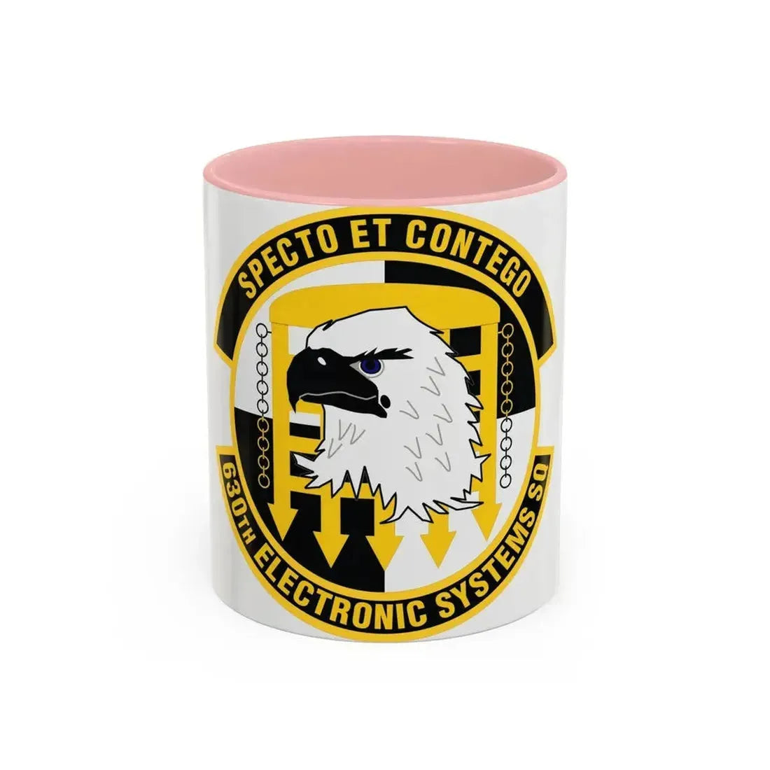 630th Electronic Systems Squadron (U.S. Air Force) Accent Coffee Mug 11oz Pink - Go Mug Yourself