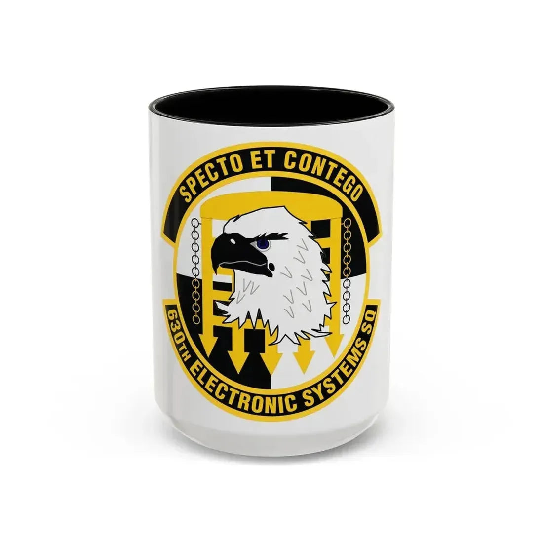 630th Electronic Systems Squadron (U.S. Air Force) Accent Coffee Mug 15oz Black - Go Mug Yourself