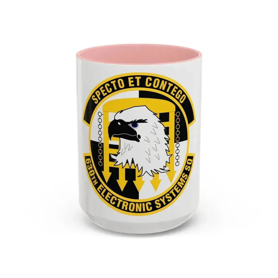 630th Electronic Systems Squadron (U.S. Air Force) Accent Coffee Mug 15oz Pink - Go Mug Yourself