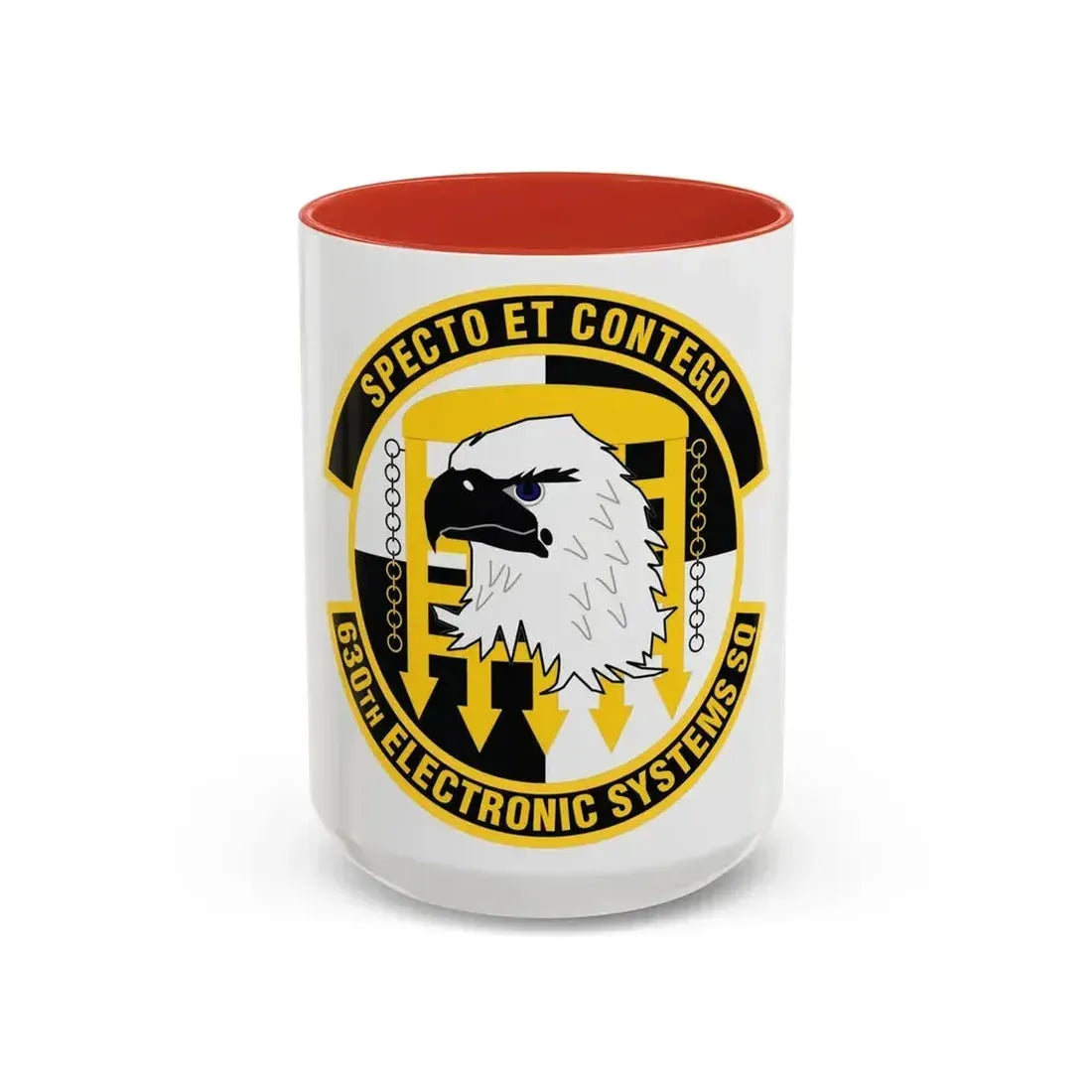 630th Electronic Systems Squadron (U.S. Air Force) Accent Coffee Mug 15oz Red - Go Mug Yourself