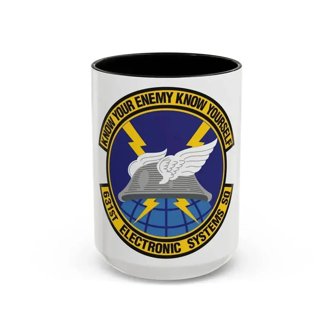 631st Electronic Systems Squadron (U.S. Air Force) Accent Coffee Mug 15oz Black - Go Mug Yourself