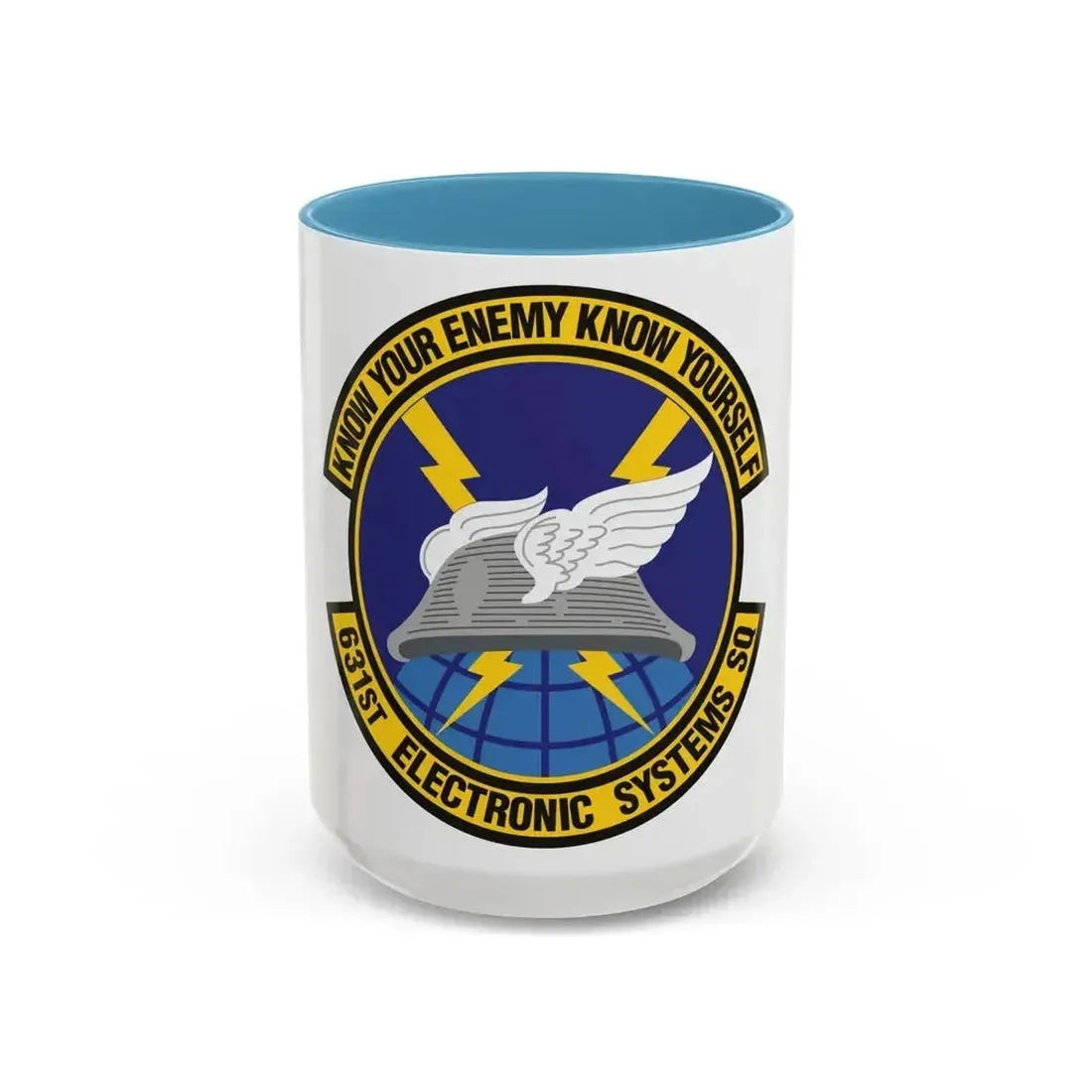 631st Electronic Systems Squadron (U.S. Air Force) Accent Coffee Mug 15oz Light Blue - Go Mug Yourself