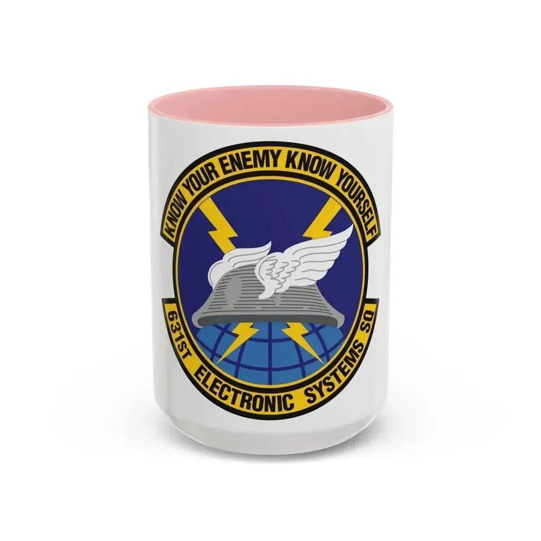 631st Electronic Systems Squadron (U.S. Air Force) Accent Coffee Mug 15oz Pink - Go Mug Yourself