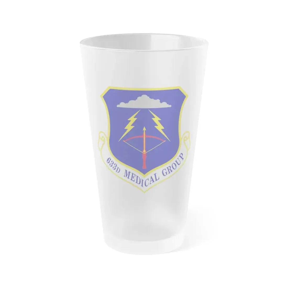 633 Medical Group ACC (U.S. Air Force) Frosted Pint Glass 16oz 16oz Frosted - Go Mug Yourself