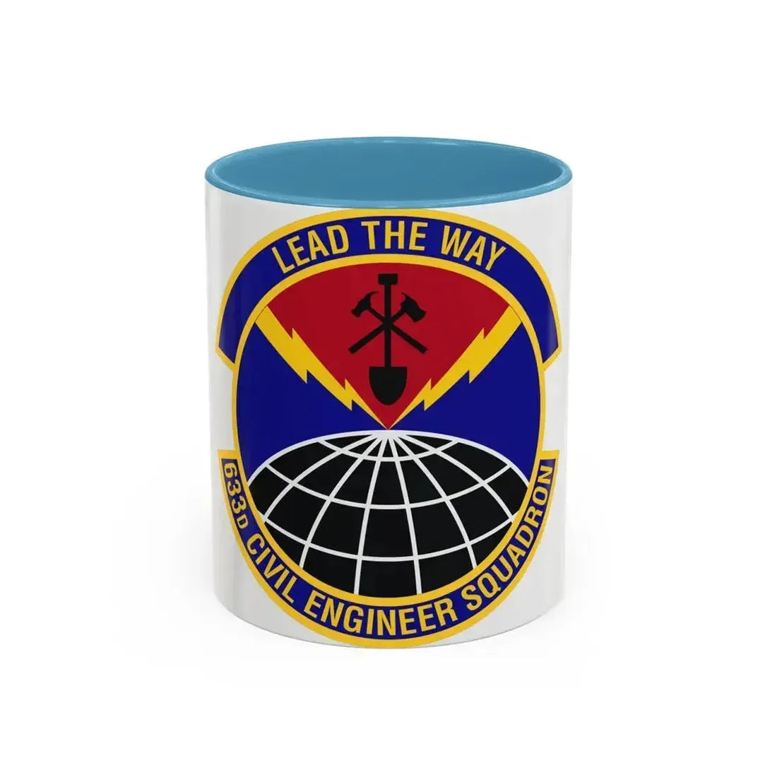 633d Civil Engineer Squadron (U.S. Air Force) Accent Coffee Mug 11oz Light Blue - Go Mug Yourself