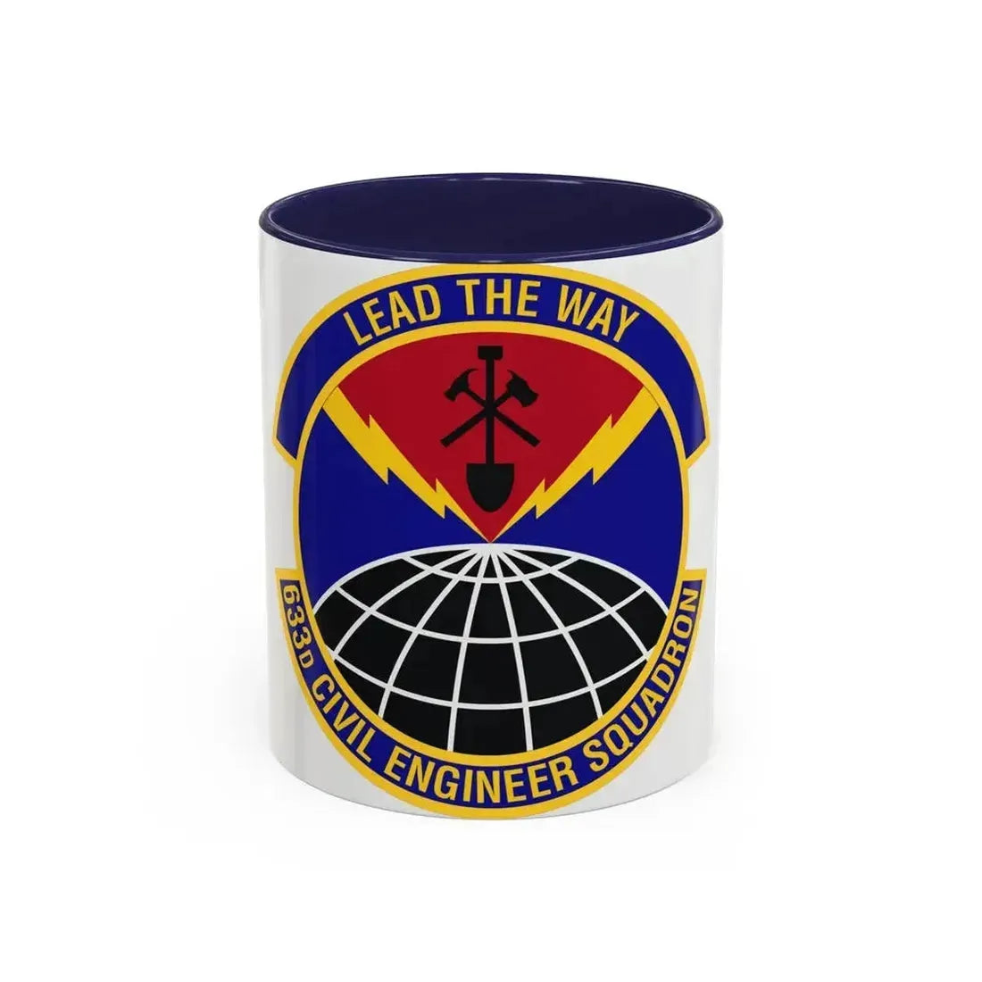 633d Civil Engineer Squadron (U.S. Air Force) Accent Coffee Mug 11oz Navy - Go Mug Yourself