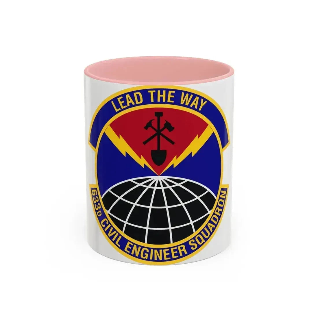 633d Civil Engineer Squadron (U.S. Air Force) Accent Coffee Mug 11oz Pink - Go Mug Yourself