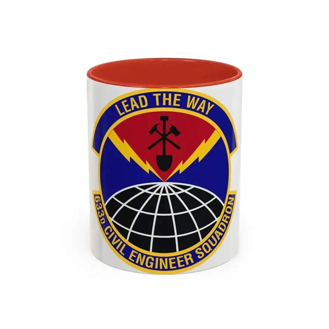 633d Civil Engineer Squadron (U.S. Air Force) Accent Coffee Mug 11oz Red - Go Mug Yourself