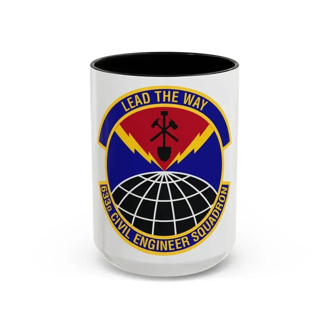 633d Civil Engineer Squadron (U.S. Air Force) Accent Coffee Mug 15oz Black - Go Mug Yourself