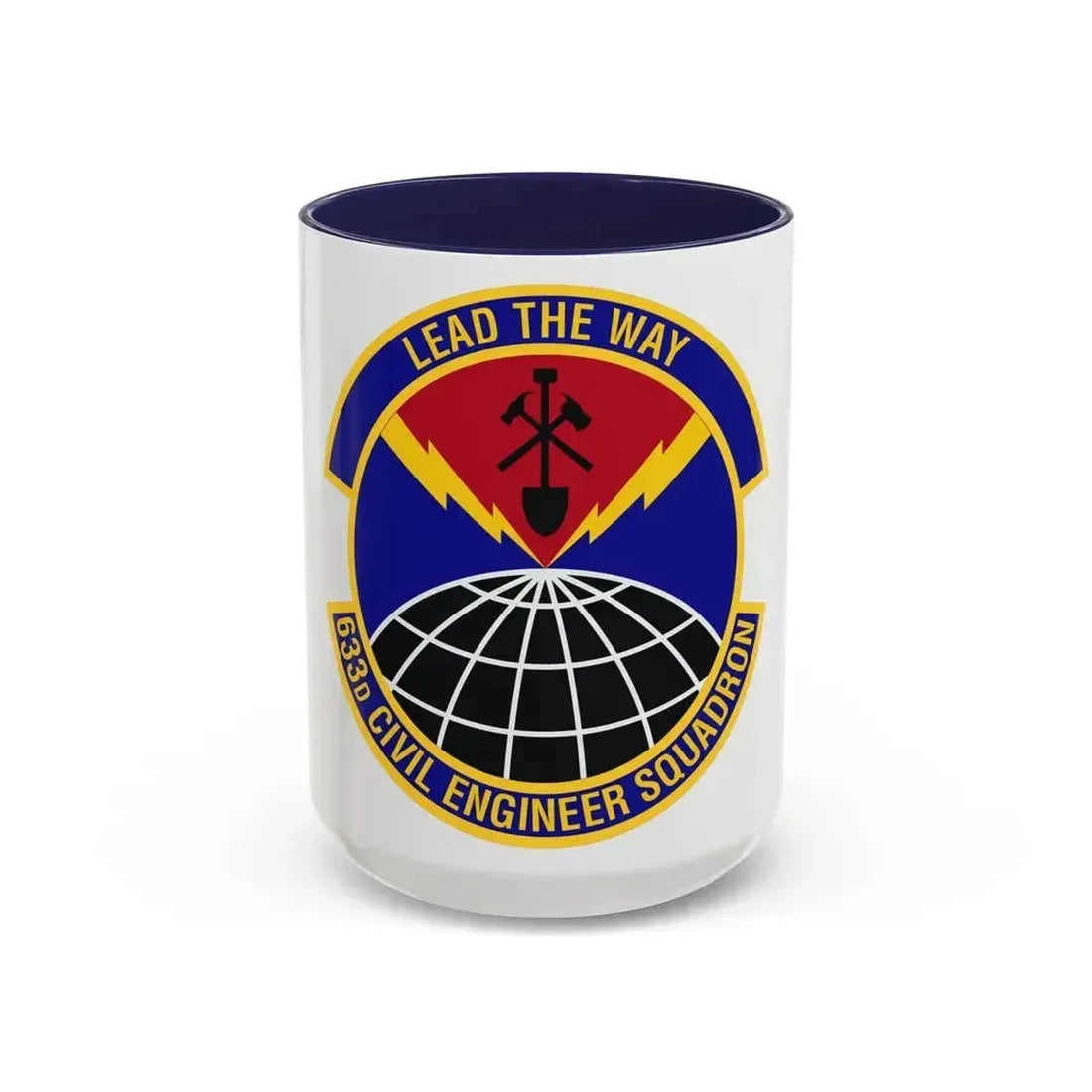 633d Civil Engineer Squadron (U.S. Air Force) Accent Coffee Mug 15oz Navy - Go Mug Yourself