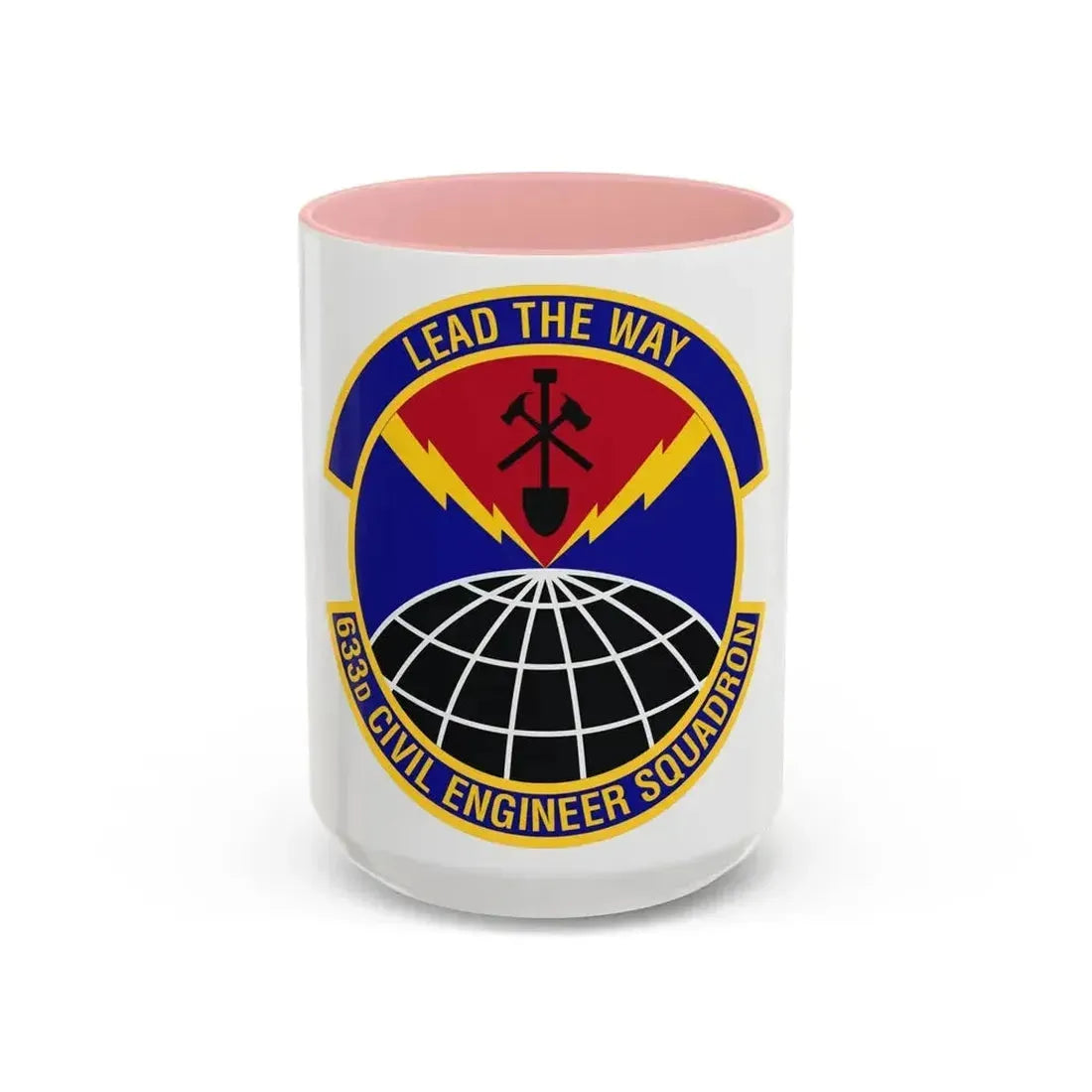 633d Civil Engineer Squadron (U.S. Air Force) Accent Coffee Mug 15oz Pink - Go Mug Yourself