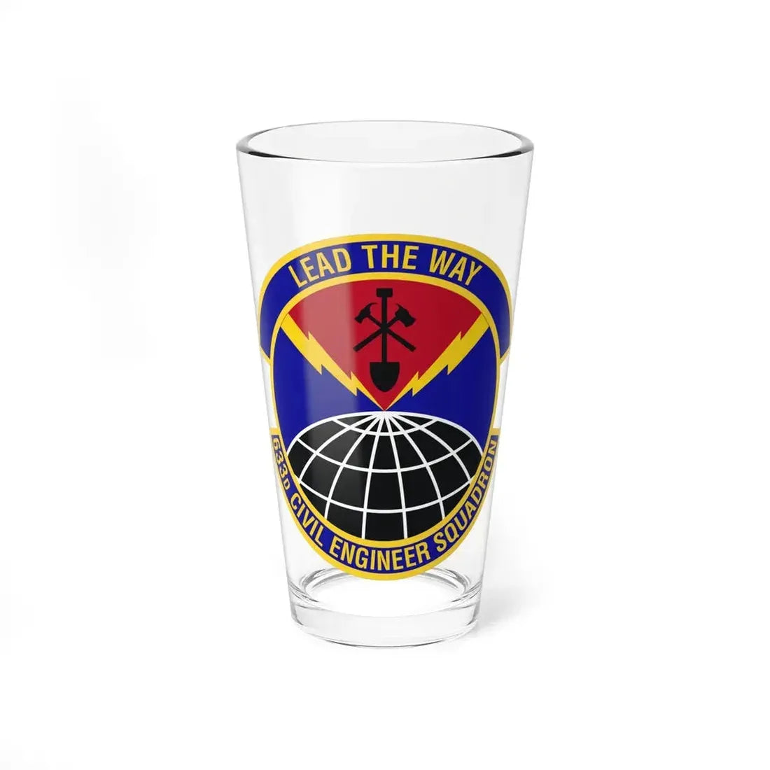 633d Civil Engineer Squadron (U.S. Air Force) Pint Glass 16oz 16oz - Go Mug Yourself