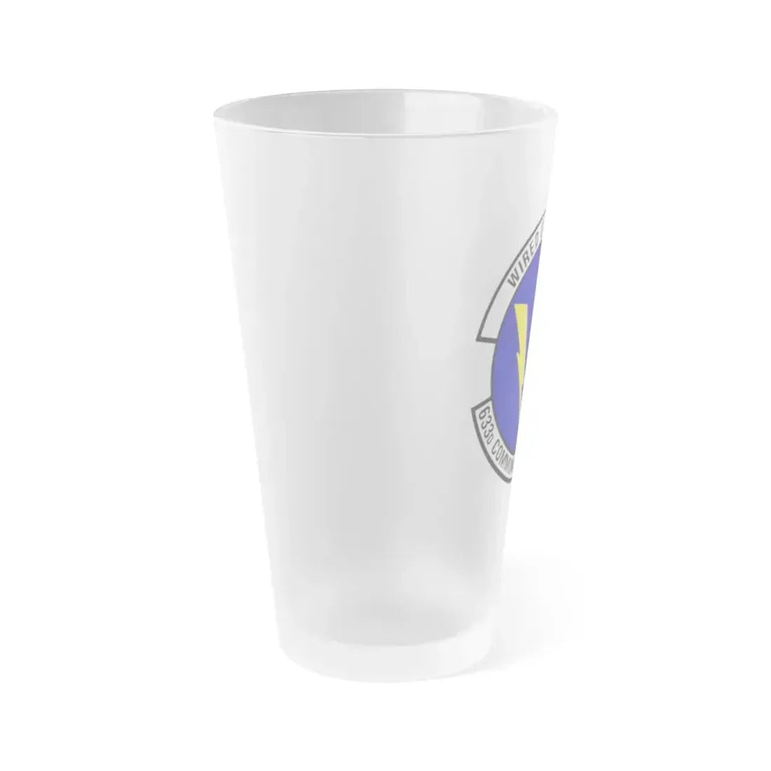 633d Communications Squadron (U.S. Air Force) Frosted Pint Glass 16oz - Go Mug Yourself