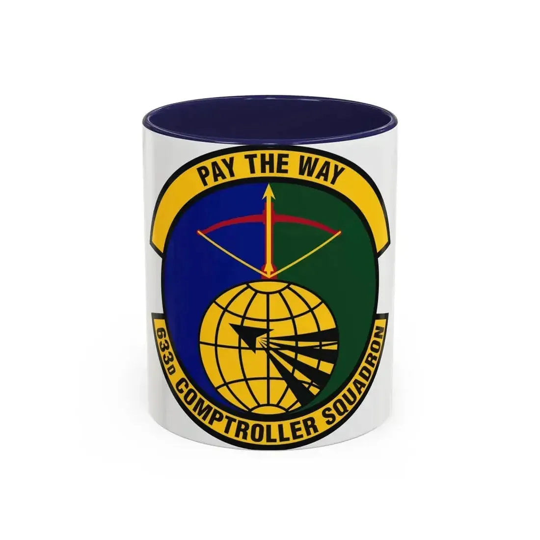 633d Comptroller Squadron (U.S. Air Force) Accent Coffee Mug 11oz Navy - Go Mug Yourself
