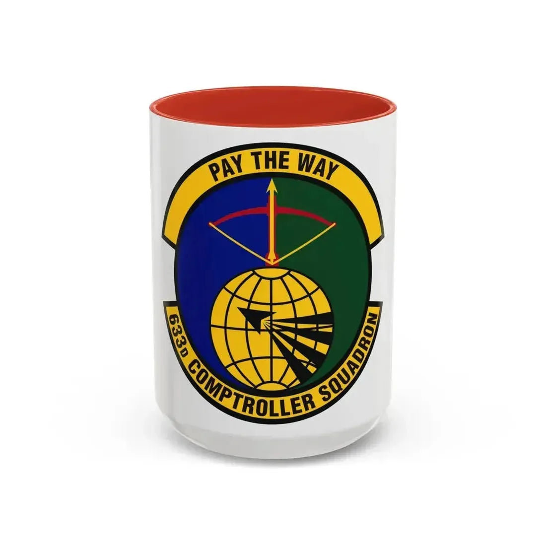 633d Comptroller Squadron (U.S. Air Force) Accent Coffee Mug 15oz Red - Go Mug Yourself