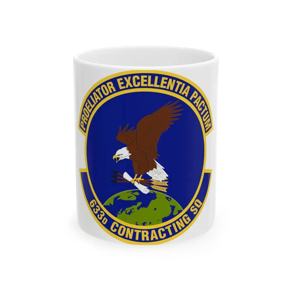 633d Contracting Squadron (U.S. Air Force) White Coffee Mug 11oz - Go Mug Yourself