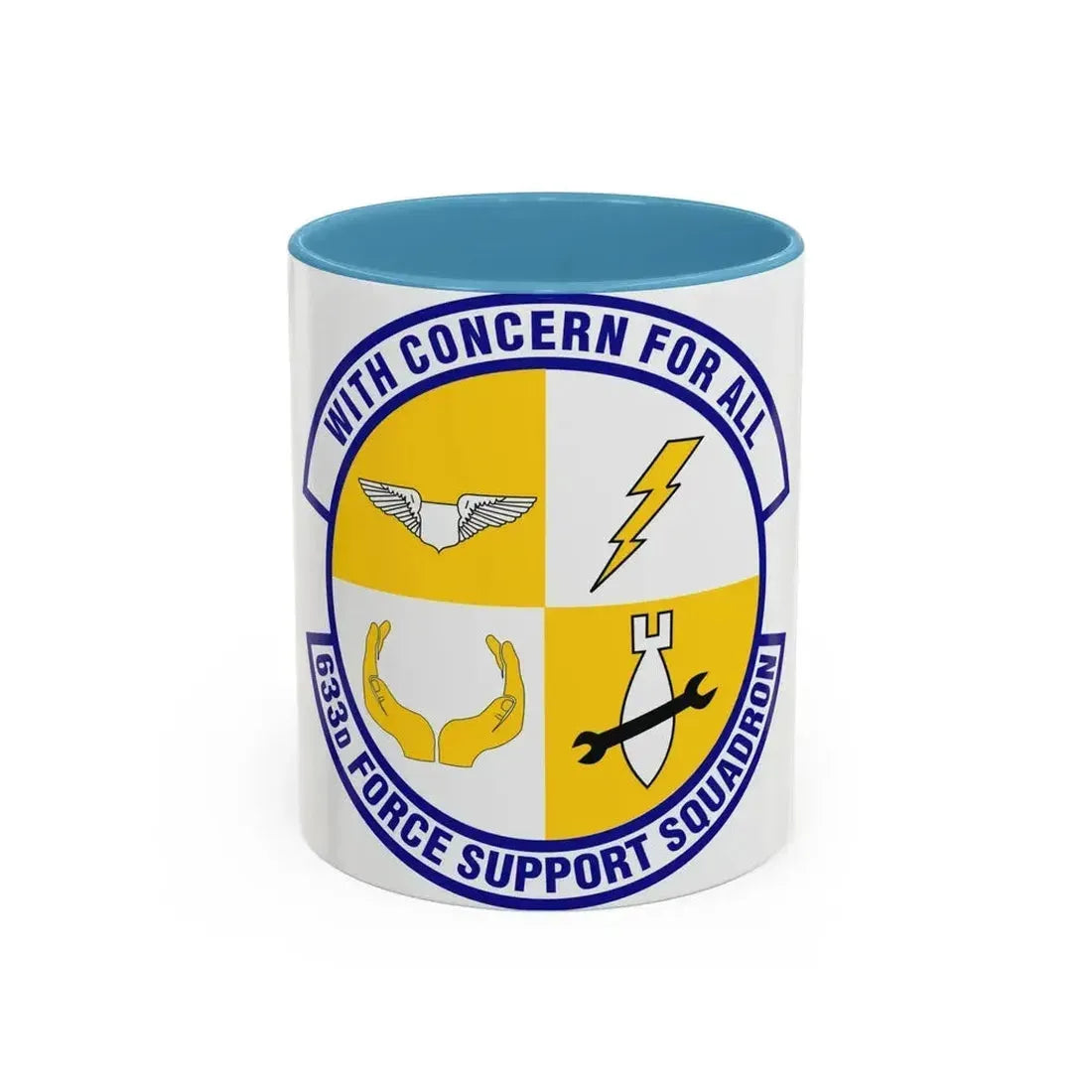 633d Force Support Squadron (U.S. Air Force) Accent Coffee Mug 11oz Light Blue - Go Mug Yourself