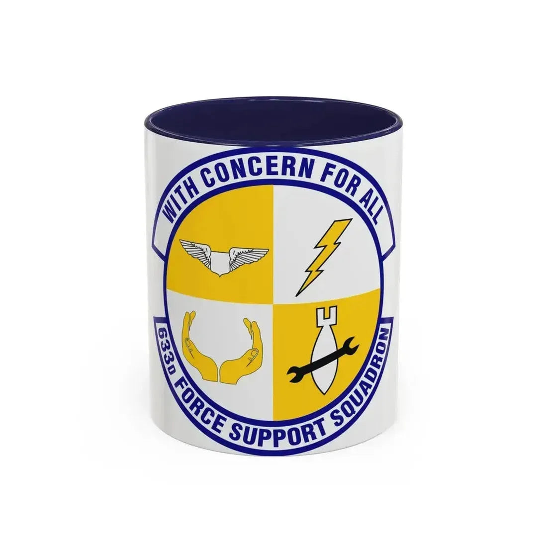 633d Force Support Squadron (U.S. Air Force) Accent Coffee Mug 11oz Navy - Go Mug Yourself