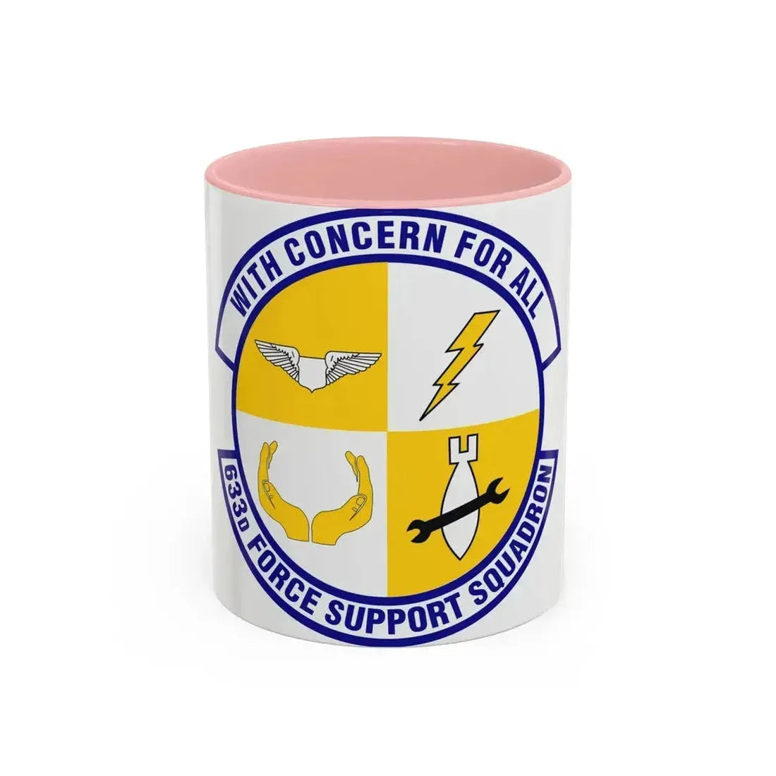 633d Force Support Squadron (U.S. Air Force) Accent Coffee Mug 11oz Pink - Go Mug Yourself