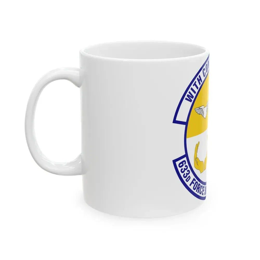 633d Force Support Squadron (U.S. Air Force) White Coffee Mug - Go Mug Yourself