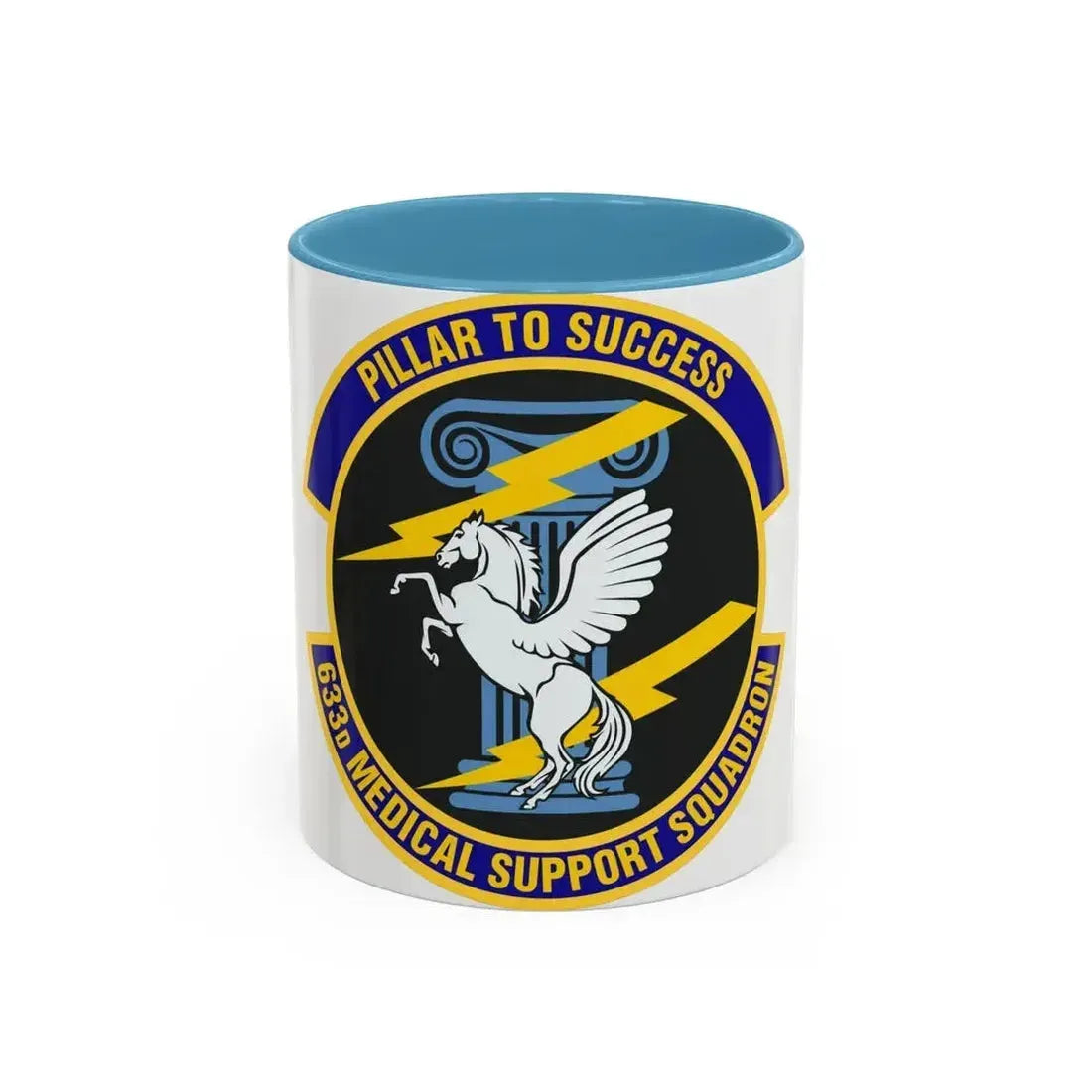 633d Medical Support Squadron (U.S. Air Force) Accent Coffee Mug 11oz Light Blue - Go Mug Yourself