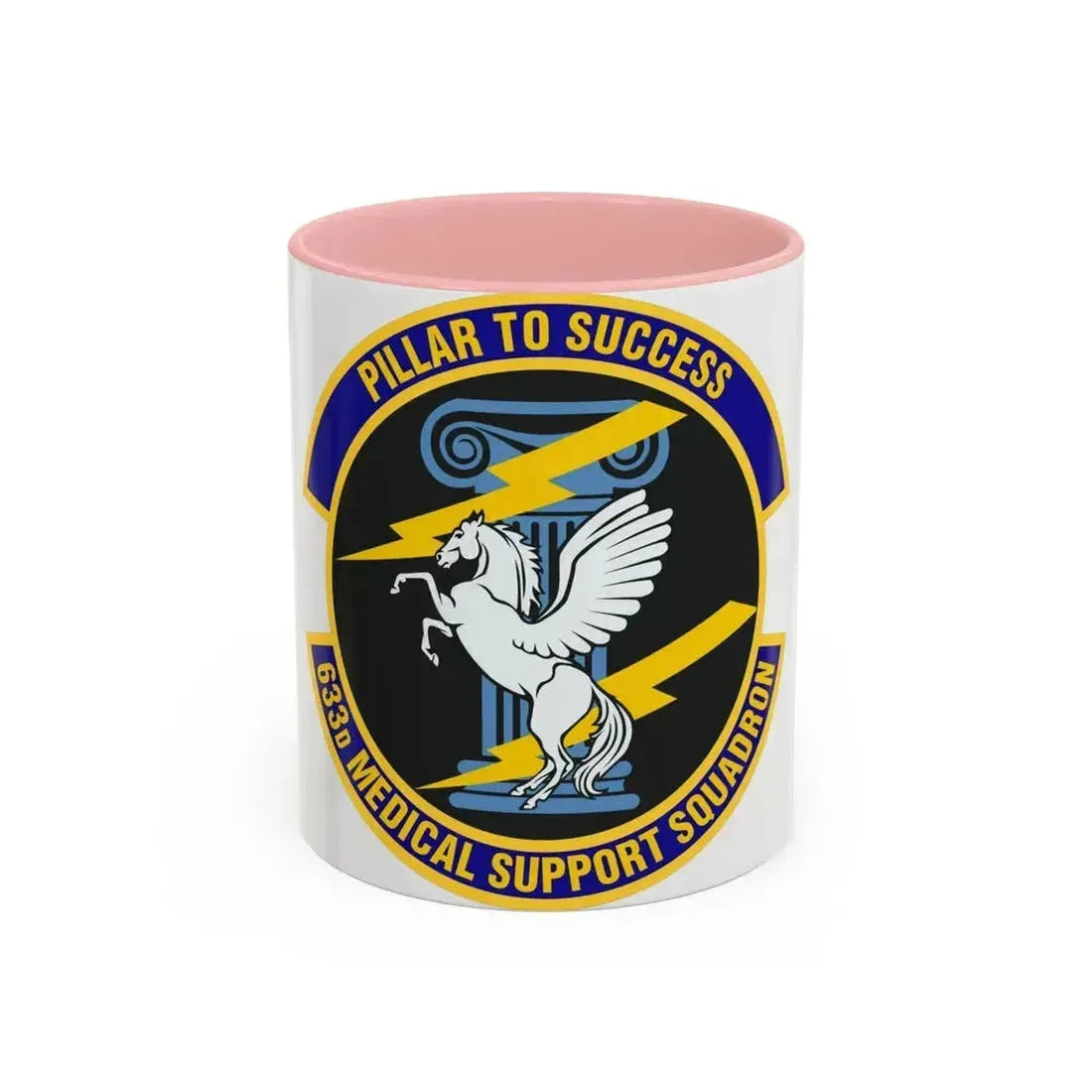 633d Medical Support Squadron (U.S. Air Force) Accent Coffee Mug 11oz Pink - Go Mug Yourself