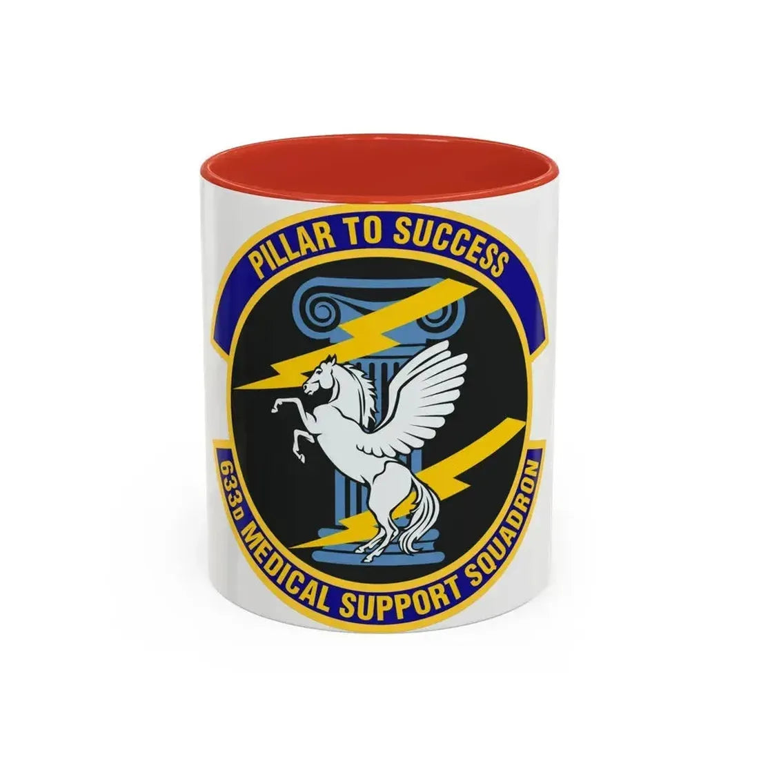 633d Medical Support Squadron (U.S. Air Force) Accent Coffee Mug 11oz Red - Go Mug Yourself