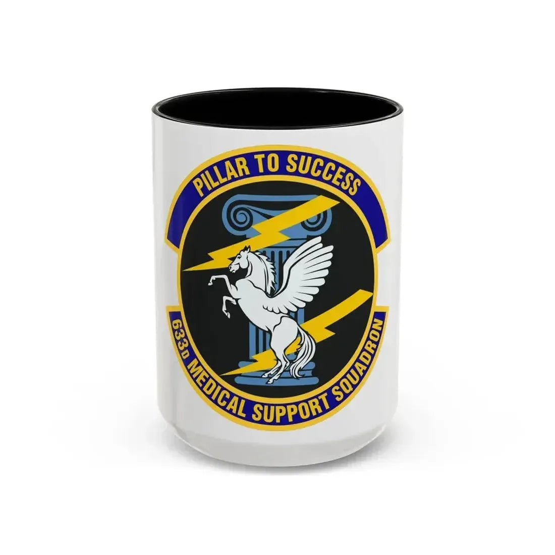 633d Medical Support Squadron (U.S. Air Force) Accent Coffee Mug 15oz Black - Go Mug Yourself